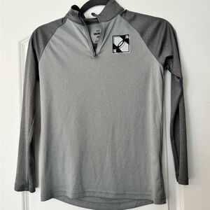 Boys Under Armour Steel Gray Quarter Zip Top